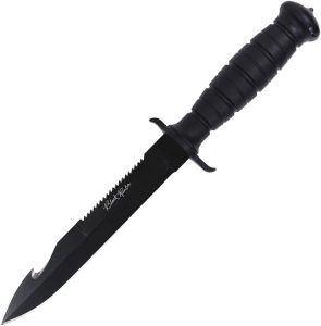 V Nives Black Rambo Savage Fixed Blade D2 Steel 6.5" Tactical Knife