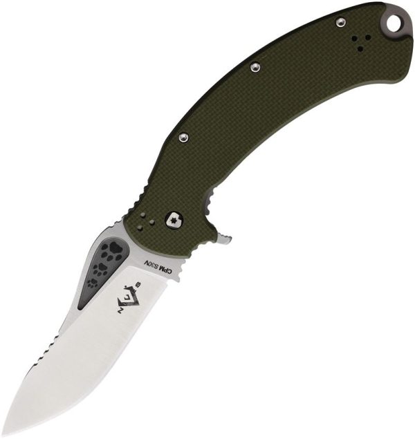 V Nives ADAPPT Framelock Green CPM S30V Folding Knife