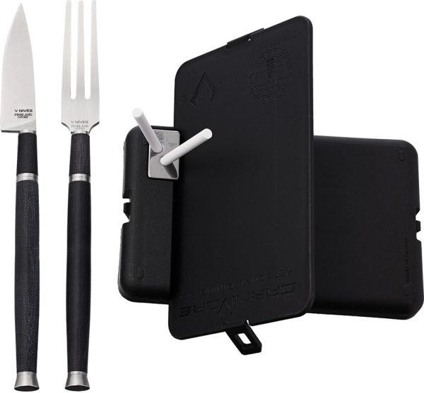 VNIVPDS28PGBK V NIVES Pineland CarniVore Dining Set VG-10 Black G10 Multi Tool