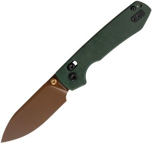 Vosteed Raccoon Crossbar 14C28N Green Micarta
