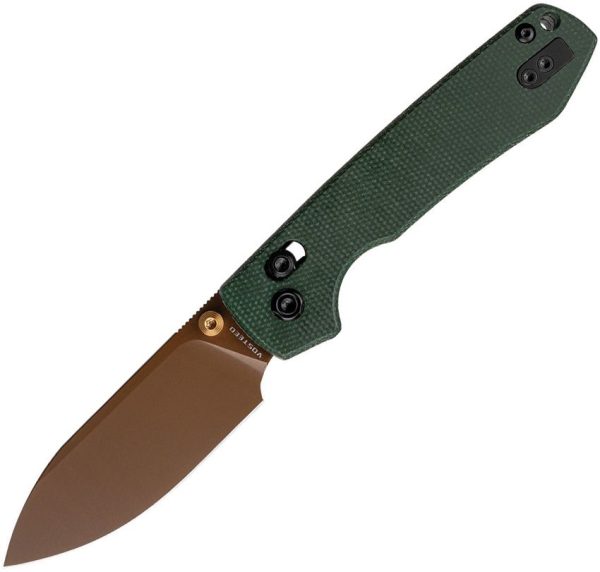 Vosteed Raccoon Crossbar 14C28N Green Micarta