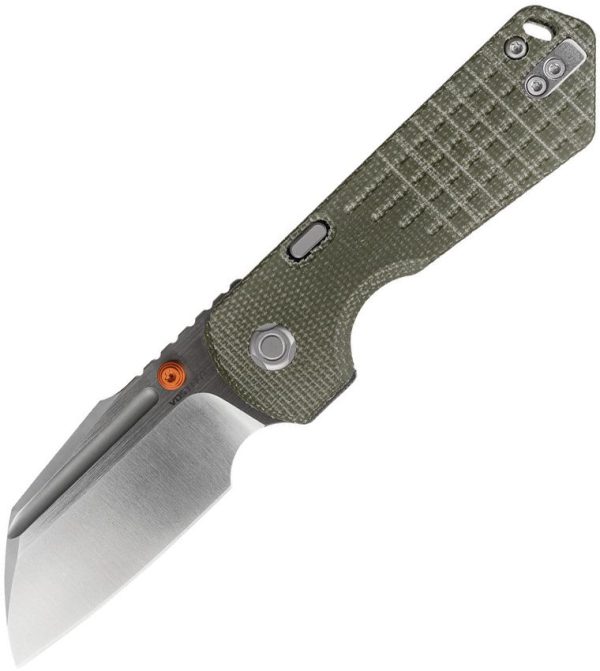 VOSA1311 Vosteed Hedgehog Top Linerlock OD Green Micarta