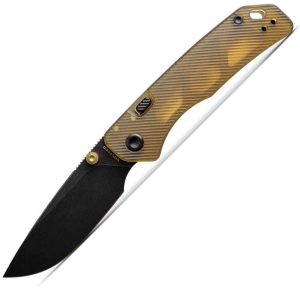 Vosteed Marten Top Linerlock Drop Point PEI Amber