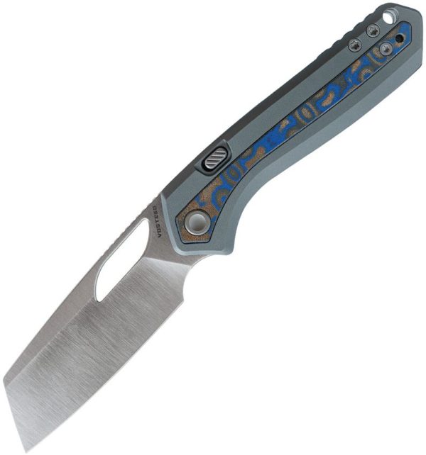 VOSA1801 Vosteed Kroc Top Linerlock Gray S35VN Sheepsfoot