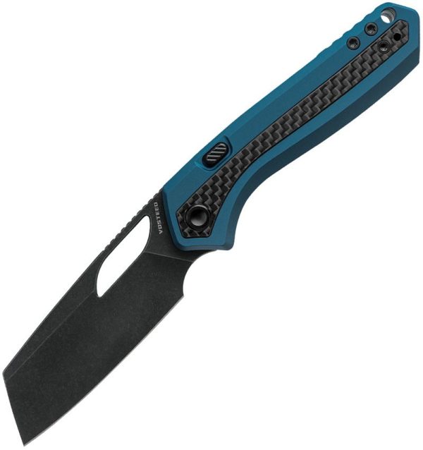 VOSA1804 Vosteed Kroc Top Linerlock Blue S35VN Sheepsfoot