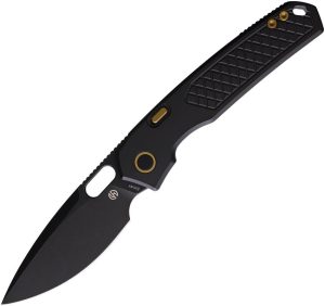 Vosteed Psyop Top Linerlock Black Titanium Drop Point
