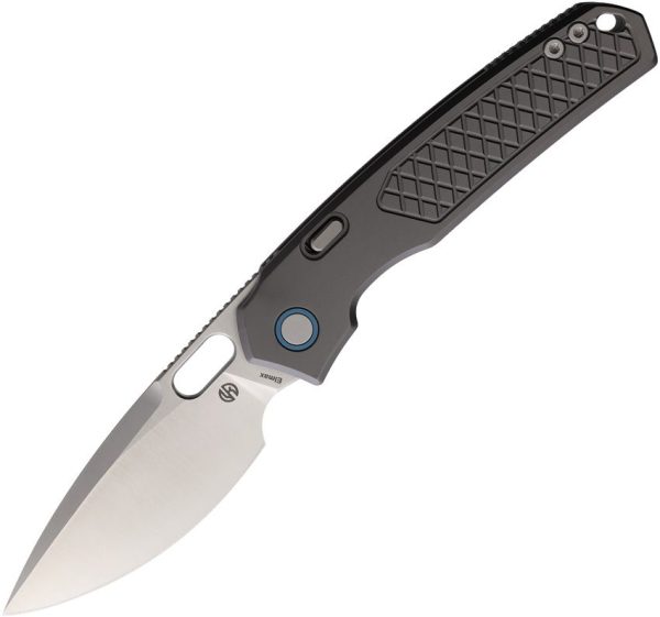 Vosteed Psyop Top Linerlock Gray Titanium Drop Point