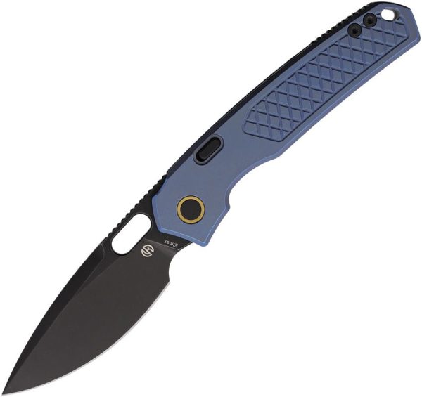 VOSA2205 Vosteed Psyop Top Linerlock Ti Blue Folding Knife