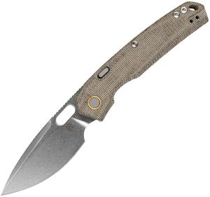 Vosteed Psyop Top Linerlock Green Micarta Knife