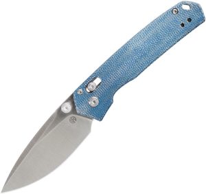 Vosteed Mini Psyop Crossbar Lock - Blue Micarta