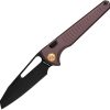 VOSA2503 Vosteed Gavko Leopard Top Linerlock Folding Knife Purple Titanium