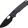 Vosteed Porcupine Top Linerlock Folding Knife Black 3in