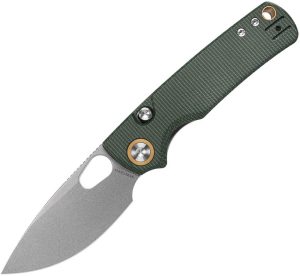 Vosteed Porcupine Linerlock - Green Micarta 14C28N