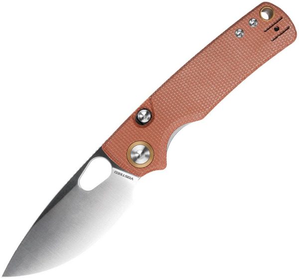 VOSA2604 Vosteed Porcupine Linerlock - Brown Micarta 14C28N