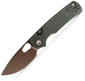 Vosteed Porcupine Top Micarta Green Canvas Knife