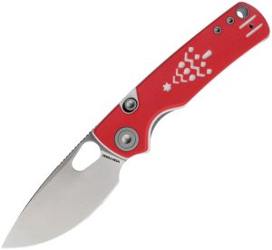 Vosteed Porcupine Top Holiday Red White G10 Knife