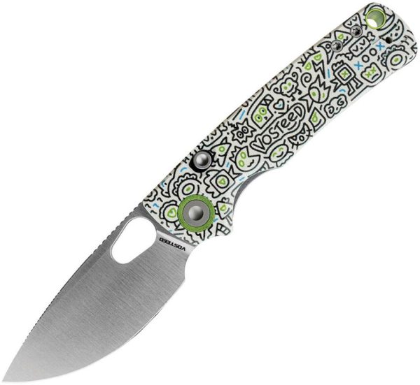Vosteed Porcupine Top Linerlock - White G10 Handle