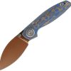 VOSA2811 Vosteed Shilin Cutter 2.9" 154CM Folding Knife Ocean Blue Micarta