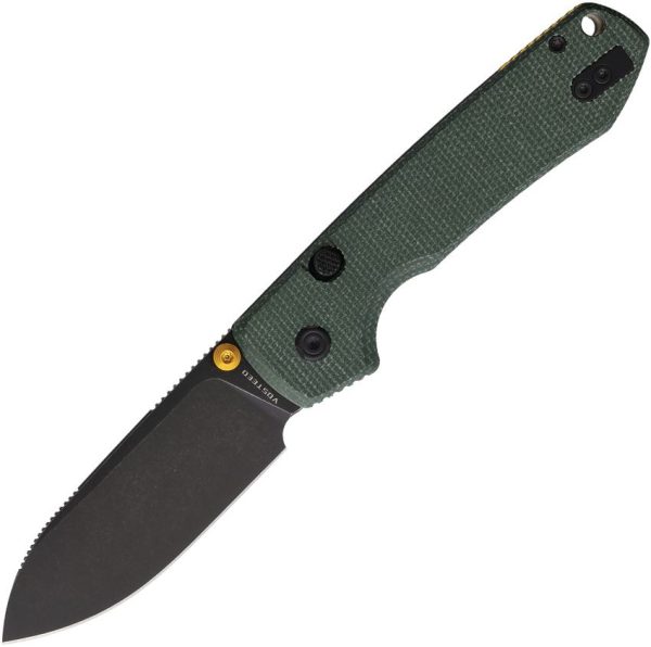 Vosteed Raccoon Top Linerlock - Green Micarta