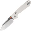 VOSA2912 Vosteed Raccoon Top Linerlock Folding Knife White G10 3.25"