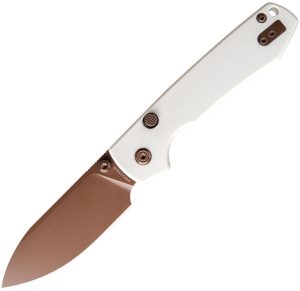 Vosteed Raccoon Top Linerlock Drop Point Copper Dune