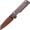 VOSA3505 Vosteed Parallel Crossbar Lock Folding Knife 2.9" S35VN Copper Dune