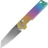 VOSA3508 Vosteed Parallel Crossbar Lock Folding Knife S35VN Rainbow Titanium