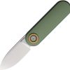 VOSA3702 Vosteed Corgi-V Folding Knife Vanchor Lock Green 2.38" Blade