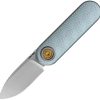 VOSA3725 Vosteed Corgi-V Folding Knife Vanchor Lock 2.38" Blade Blue Aluminum