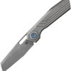 VOSA3801 Vosteed Xeno Vanchor Lock Folding Knife 3.25" Vanax Gray Titanium