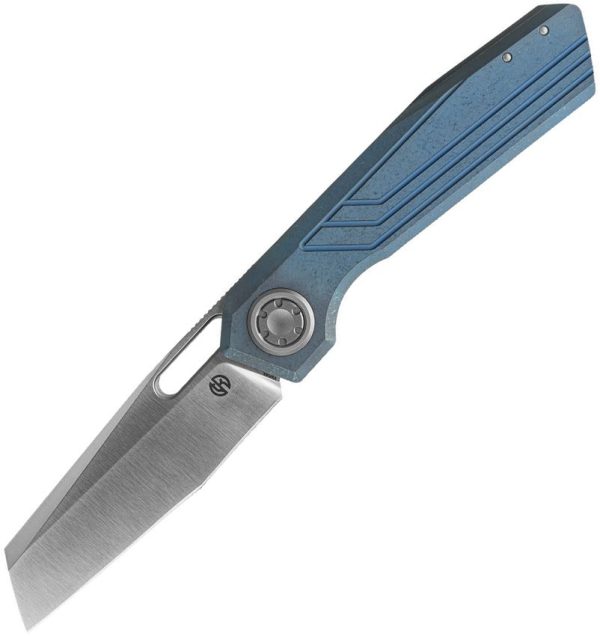 VOSA3802 Vosteed Xeno Vanchor Lock Blue Titanium Sheepsfoot