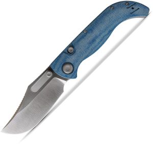 Vosteed Naga Top Linerlock Blue Micarta Clip Point