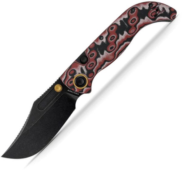 VOSA3905 Vosteed Naga Top Linerlock Scarlet Void Micarta Clip