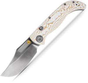 Vosteed Naga Top Linerlock Ivory Drift Micarta Clip