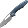 VOSA4303 Vosteed Thunderbeast Vanchor Lock Folding Knife 3.5" M390 Blue Ti