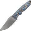 Vosteed H-Back Fixed Blade 3" Nitro V Blue Ocean Micarta