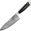 Vosteed Stallion Chef's Knife 8" Damascus Steel Black G10