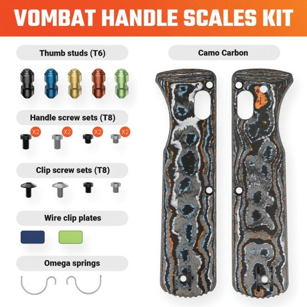 VOSW0102 Vosteed Vombat Handle Scales - Gulf Camo Carbon Fiber