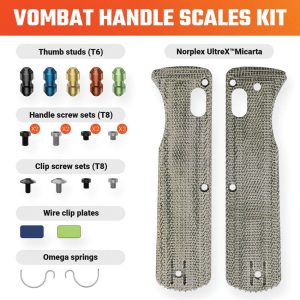 Vosteed Vombat Handle Scales - Micarta Green