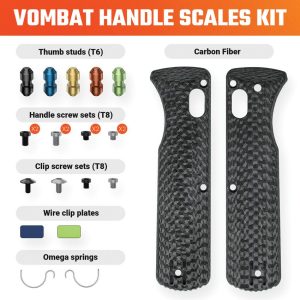 Vosteed Vombat Handle Scales - Carbon Fiber Black