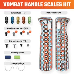 Vosteed Vombat Handle Scales - Coral Micarta