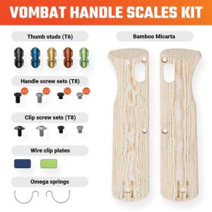 Vosteed Vombat Handle Scales - Bamboo Micarta