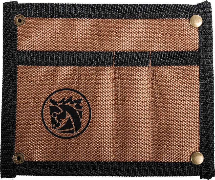 Vosteed Knife Pouch Brown Nylon 5 Overall w/ Metal Snaps