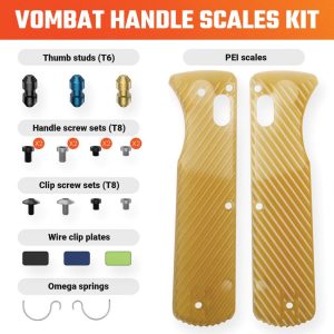 Vosteed Vombat Handle Scale Kit Amber PEI