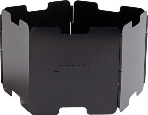 VR422 Vargo Aluminum Windscreen Black Camp Stove Shield