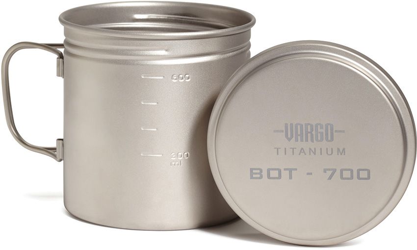 Vargo BOT 700ml Titanium Camp Mug with Screw Top Lid