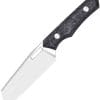 Vero Engineering Axon Fixed Blade Knife 4" M390 Marbled Carbon Fiber