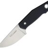 Viper Koi Fixed Blade Knife 3.5" Bohler N690 Black G10