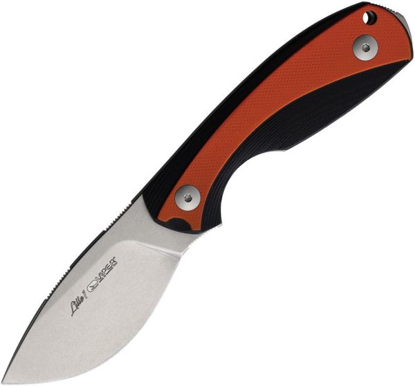 Viper Lille 1 Fixed Blade - Black Orange G10