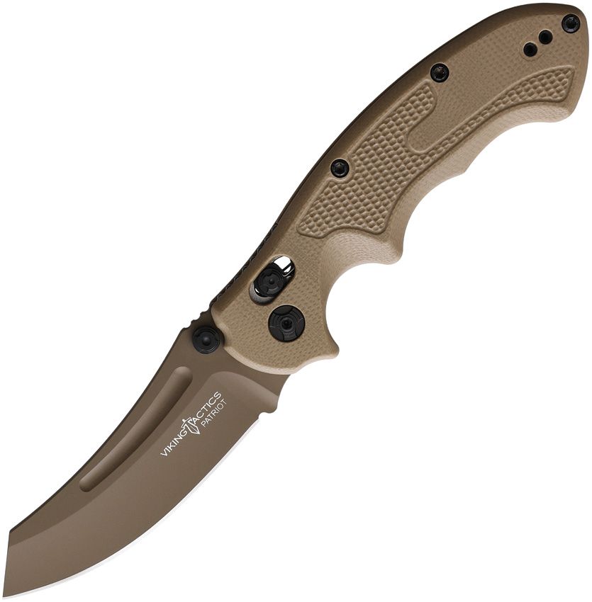 Viking Tactics Patriot ABLE Lock Folding Knife CPM-20CV FDE 3.25"